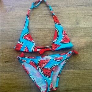 Watermelon Print Bikini Set